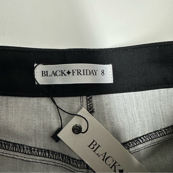 BLACK FRIDAY PALMISTRY Black Graphic Wide-Leg Pants SZ 8 NWT - Picture 7 of 11